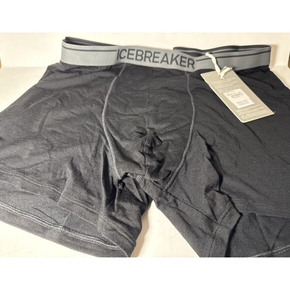 Mens Icebreaker Merino Anatomica Stretch Wool Boxer Black Size: XXL NEW IN BOX - Picture 1 of 8